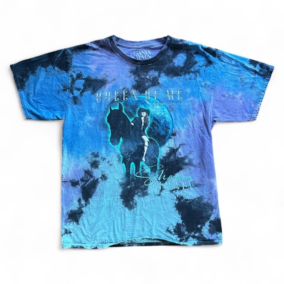 Shania Twain Queen of Me Blue Tie-Dye Graphic Tee Size XL - Picture 1 of 4